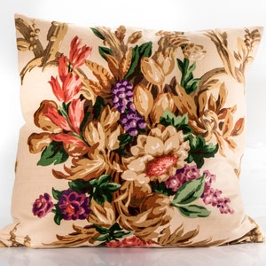 Schumacher floral pillow cover, Designer pillow cover, floral decorative pillow cover, floral accent pillow, green accent pillow,