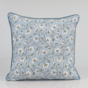 Thibaut  Chelsea pillow cover, floral  pillow cover, French blue and green  pillow cover,  small scale floral pillow cover,  lumbar pillow