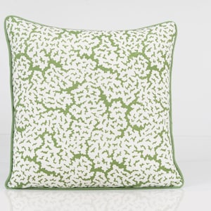 Thibaut Maldives pillow cover,  green accent pillow cover, Anna French design, green accent pillow cover, contemporary green pillow cover