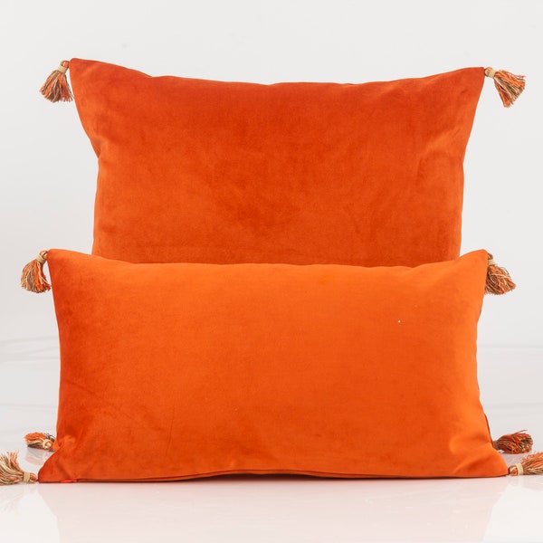 Solid Orange Pillow Etsy