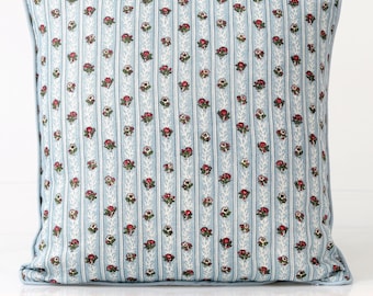 Lisa Fine Nicobar Pillow Cover, sky blue small scale floral accent pillow