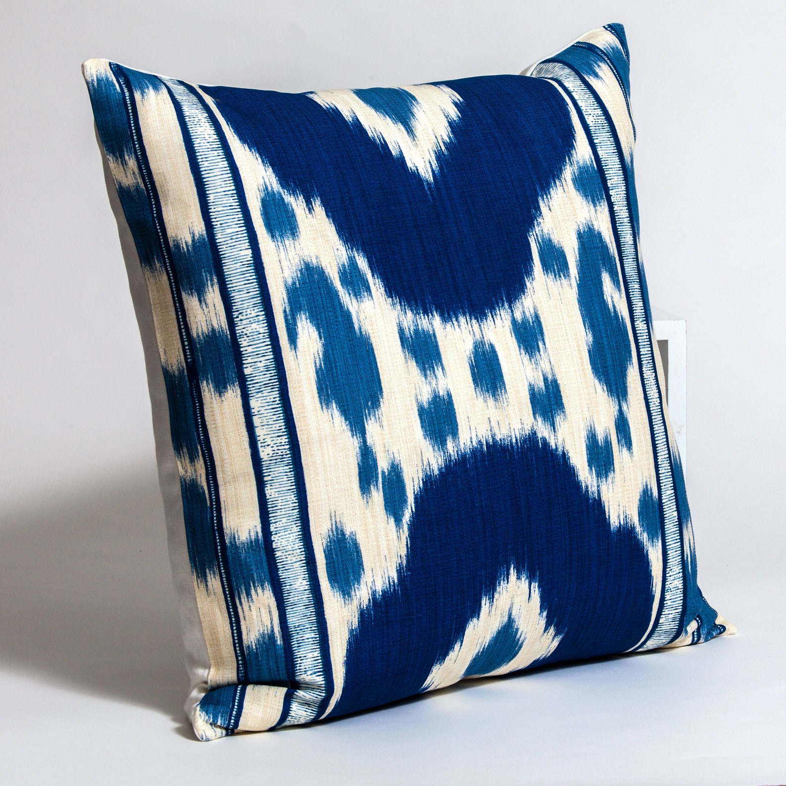 Blue and white Ikat pillow cover Brunschwig & Fils fabric Etsy