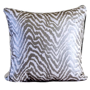 Silver metalic pillow cover, geometric pillow cover,  designer pillow cover, Decorative pillow,