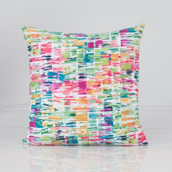 Colorful geometric pillow cover, multi-color strip pillow cover, kid's room pillow cover, lumbar pillow cover, nursery pillow cover