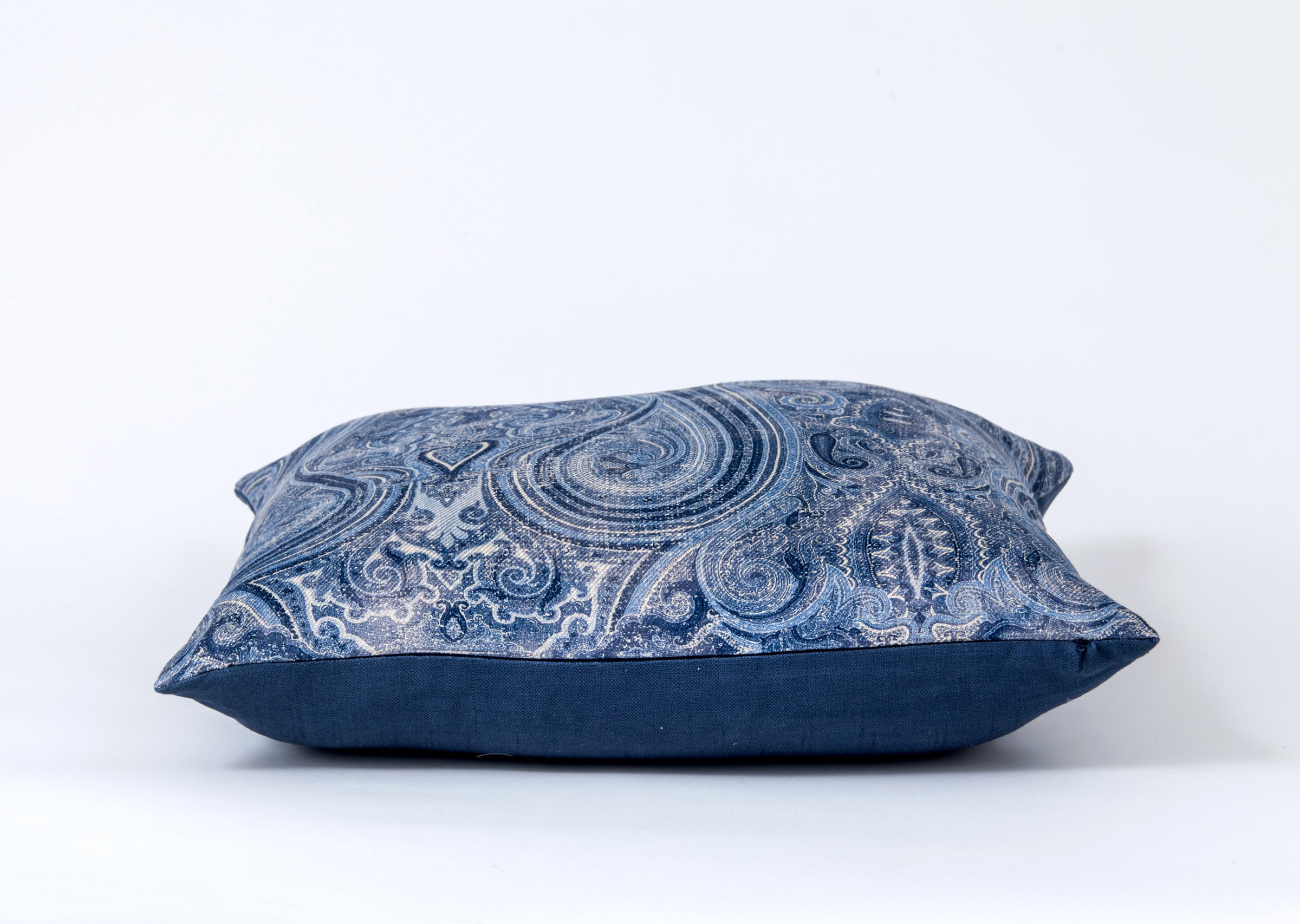 Blue Paisley Pillow Cover Ralph Lauren Fabric Blue Etsy