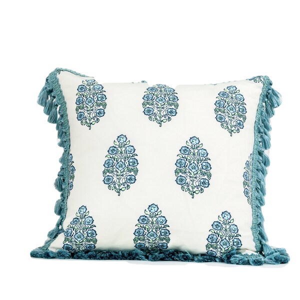 Mughal Flower Pillow Etsy