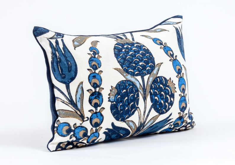 Cornelia Lumbar Floral Pillow Cover Thibaut Fabric Etsy