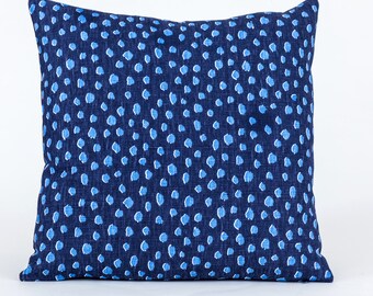 Kate Spade Fauna Pillow Cover, Navy Blue Animal Print