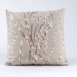 Funda de almohada con diseño de rama de sauce, funda de almohada de diseño, funda de almohada decorativa, tela Romo