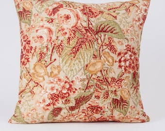 Ralph Lauren Wild Rose Floral Pillow Cover, Cottage Decor