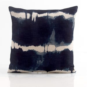 Baturi pillow cover, Kravet Couture fabric, indigo pillow cover, blue accent pillow cover, luxury pillow cover, abstract blue pillow cover