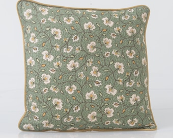Thibaut Chelsea Floral Pillow Cover, Small Scale Print, Green Lumbar Pillow