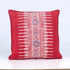 Javanese Strip pillow cover,  Thibaut, Anna French pillow cover, red accent pillow, red lumber pillow cover, designer pillow cover,