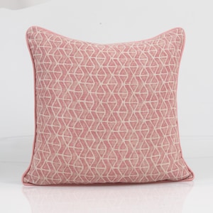 Thibaut  Stony Brook pillow cover in blush,  pink designer pillow cover, custom pillow design, blush geometric pillow cover,