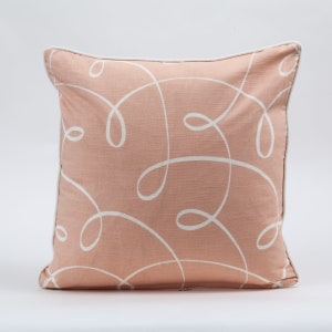 Pirouette pink pillow cover, Barbara  Barry fabric, pink and white pillow cover, designer pillow cover, luxury pillow cover, pink cover
