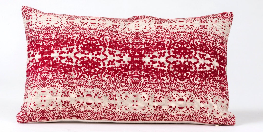 Red Ikat Pillow Cover Designer Pillow Cover Victoria Larson Etsy