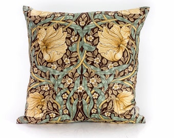 William Morris Pimpernel Pillow Cover, Linen Floral Tapestry