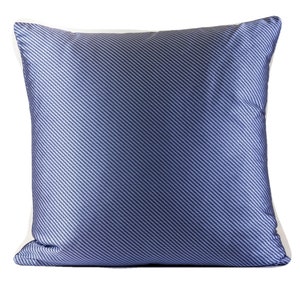 Blue silk throw pillow,  decorative pillow cover,  designer pillow cover, luxury pillow cover, blue accent pillow cover, coastal decor