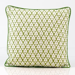 Thibaut Arboreta pillow cover in green,  green accent pillow cover,  contemporary green pillow cover, green foliage pillow cover