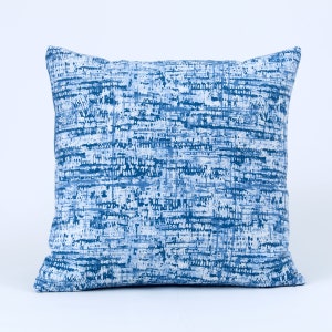 Blue and white  pillow cover,  urban design print, blue accent pillow cover, Ronnie Gold fabric, decorative pillow cover, coastal decor