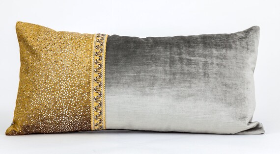 gold lumbar pillow