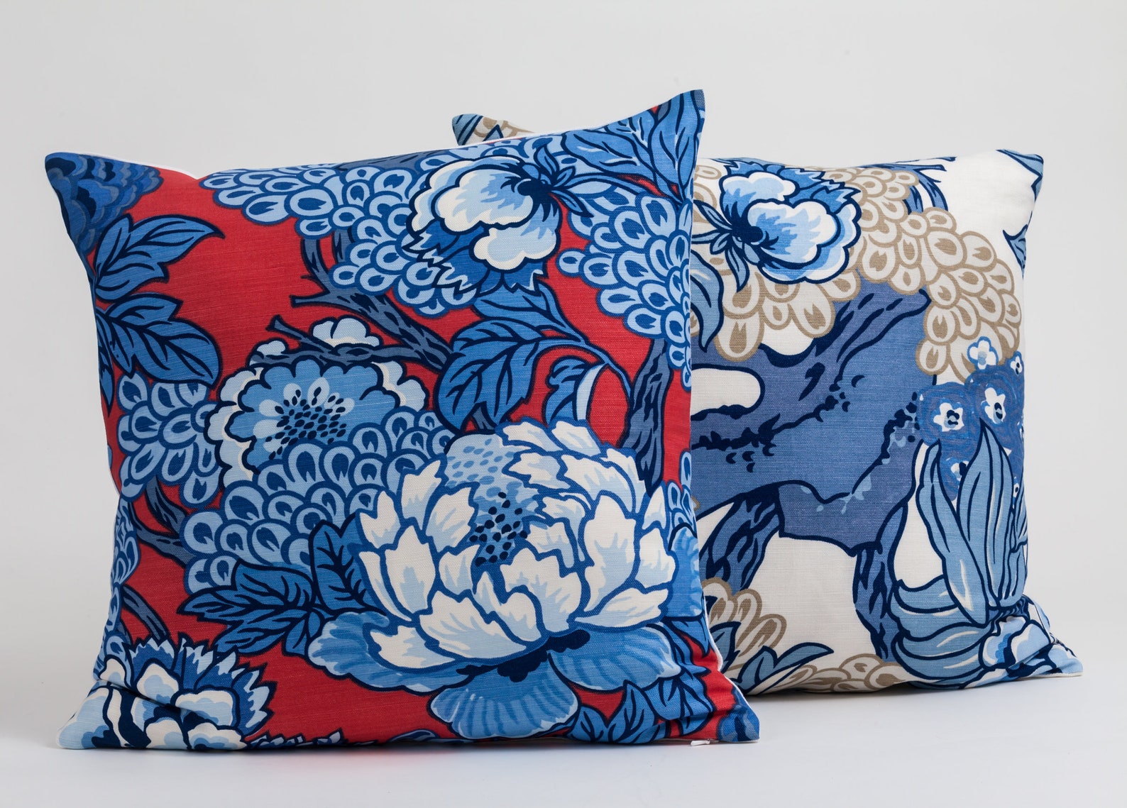 Thibaut Honshu Pillow Cover Chinoiserie Pillow Cover Blue Etsy