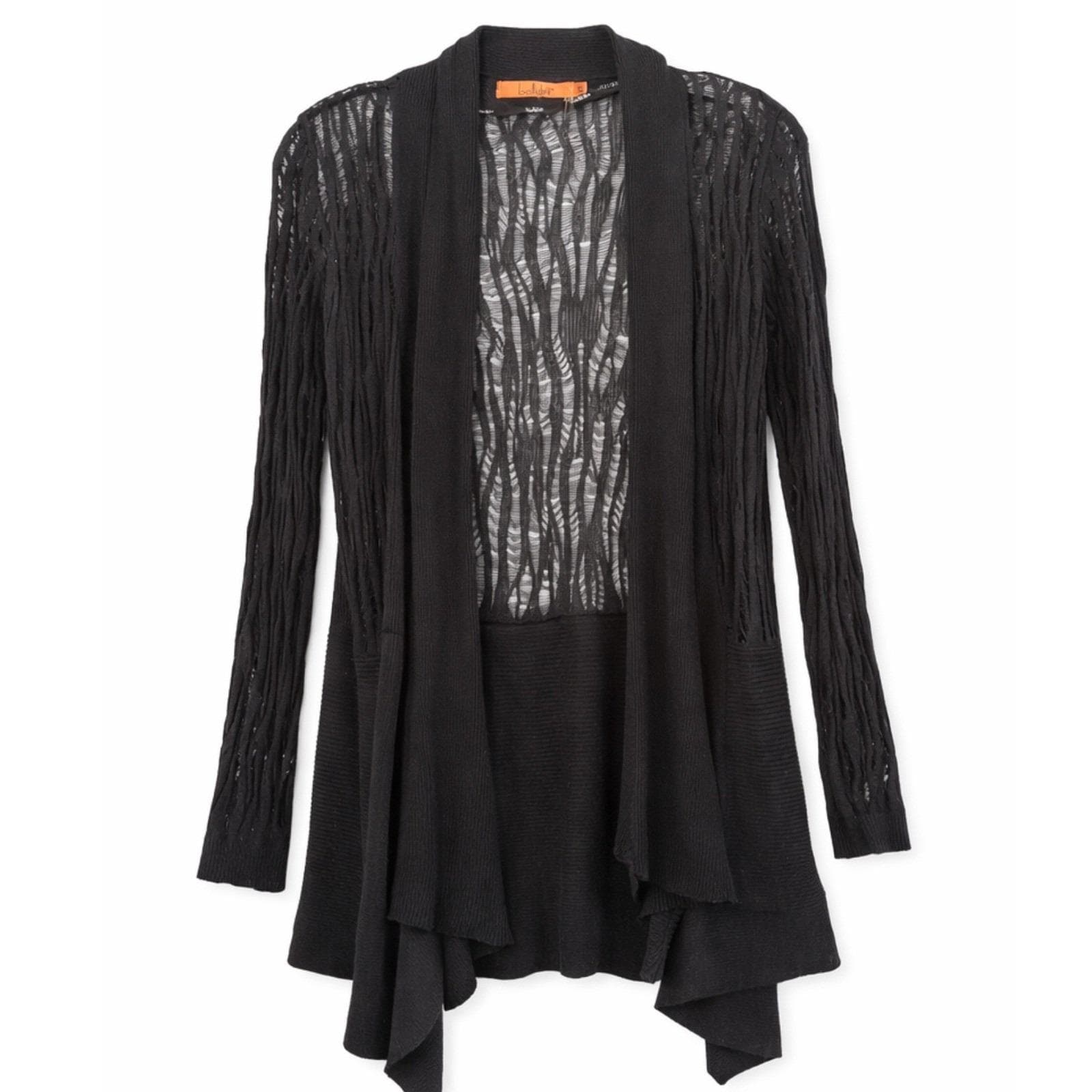 knee length dresses for ladies Lady Noiz Lace Cardigan Black