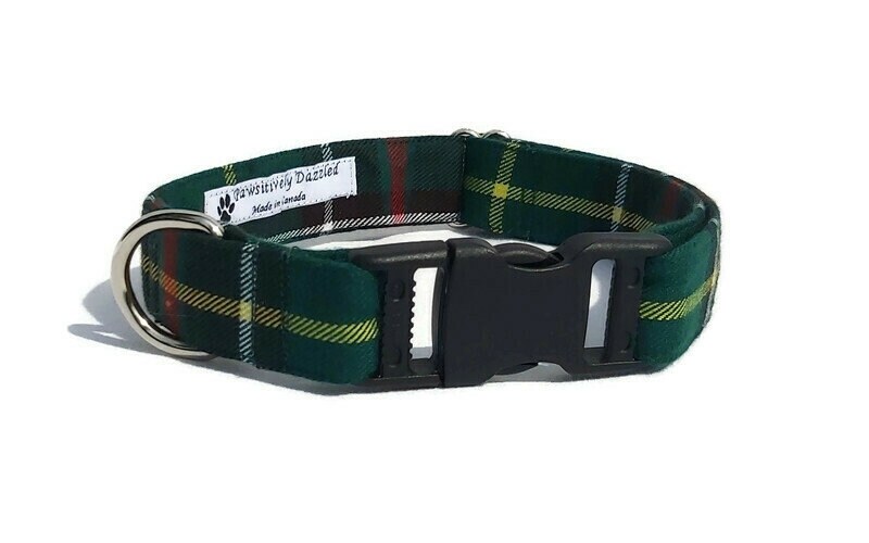 Collar Newfoundland Tartan Dog Collar Labrador Dog Green Etsy Ireland