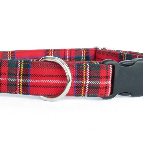 Dress Stewart Tartan Dog Collar Red White Plaid Dog Collar Etsy Canada