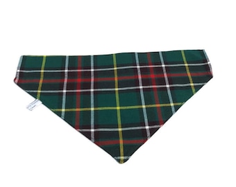 Newfoundland Tartan Dog Bandana, Newfoundland Dog Clothing, Newfoundland Tartan Dog Kerchief, Big Pet Kerchief, Canadian Dog Kerchief