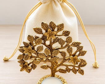 Handcrafted Brass Tree of Life Candle Holder: Spiritual Home Decor, Diwali Gift