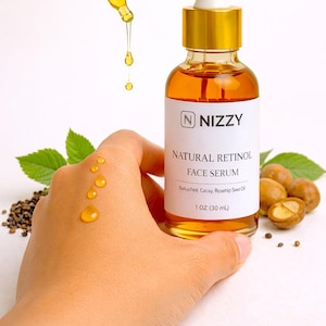 Natural Retinol Alternative Face Serum - Bakuchiol & Cacay Anti-Aging Serum, Vegan Glow Skincare