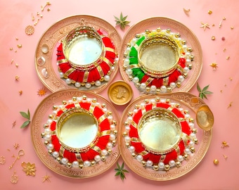 Decorative Tealight Holder Set, Diwali Gifts,  Diwali Return Gifts, Diwali Favors, Diwali Party Gift, Bulk Pieces, Ships from US