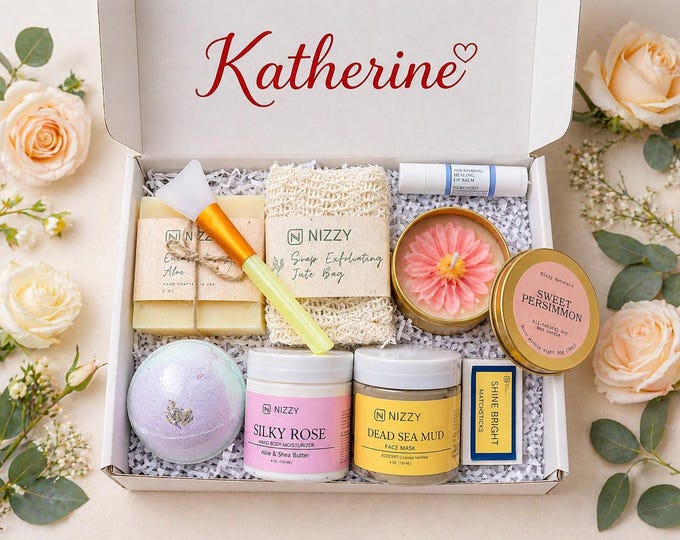 Featured listing image: New Mom Spa Gift Box: Natural Postpartum Recovery Set