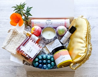 Mothers Day Gift, Care Package, Gift Box Set, Relaxation Gift, Spa Kit for Women, Organic Care Package, Natural Spa Gift Basket