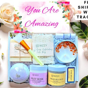 Caixa de presente You Are AMAZING, Cesta de presente motivacional e encorajadora, Presente de autocuidado, Abraço em uma caixa, Caixa de presente para mimos para ela, Cesta de presente para spa
