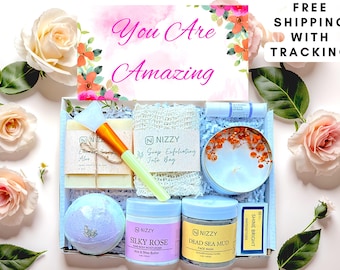 You Are AMAZING Gift Box, Encouragement, Motivational Gift Basket, Self Care Gift, Hug in a Box, Pamper Gift Box for Her, Spa Gift Basket