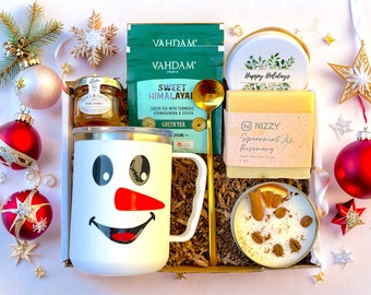 Christmas Gift Box for Her, Holiday Spa Care Package, Secret Santa, White Elephant