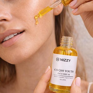 Vitamin C Face Serum with CoQ10 & Squalane – Lightweight Antioxidant Facial Oil, Vegan Glow Serum image 5