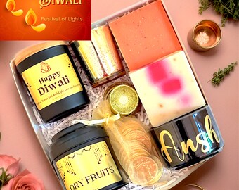 DIWALI GIFT BOX, Diwali Gifts for Friends, Family, Diwali Gift Hamper, Personalized Diwali Gifts, Diwali Candle