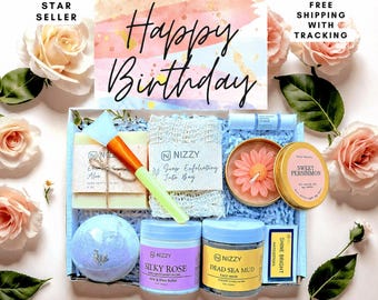 Birthday Spa Gift Box for Her – Self-Care Gift Basket, Relaxation Pamper Set