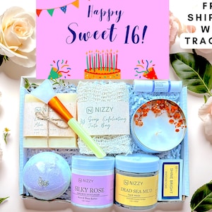 16th Birthday Gift Box for Girl – Teen Spa Gift Set, Sweet 16 Present, Self Care Box, Relaxation Kit, Birthday Gift for Teen Girl