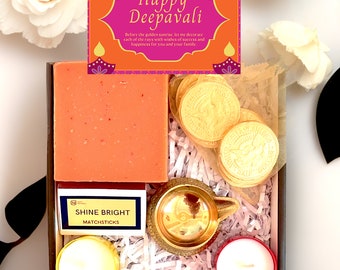 DIWALI GIFT BOX - Corporate Gift Set - Diwali Lantern, Candle - Diwali Card - Diwali Gift Hamper - Diwali Gift Set - Meaningful Diwali Gift