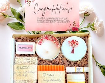 Congratulations Gift Basket, Congrats Gift for Her, Congrats On Your Success, Achievement Gift for Women, Send A Gift, Spa Gift Basket