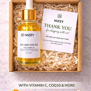 Vitamin C Face Serum with CoQ10 & Squalane – Lightweight Antioxidant Facial Oil, Vegan Glow Serum image 7