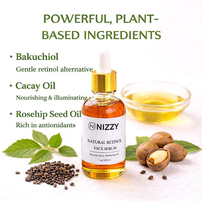 Bakuchiol Face Serum – Natural Retinol Alternative | Anti-Aging Night Serum for Sensitive Skin | Vegan Skincare image 3