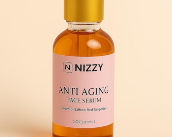 Natural Saffron Face Oil – Brightening and Hydrating Serum with Rosehip,  Anti-Aging Skincare, Vegan, Handmade, Natural Face Serum