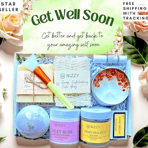Get Well Soon Spa Gift Box: Self Care Package for Her