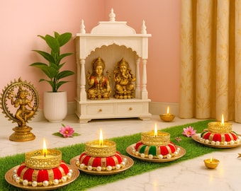 Handcrafted Diwali Tealight Holder: Festival Home Decor