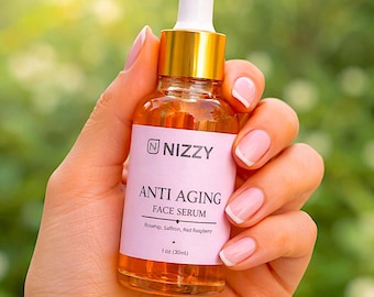 Saffron Face Serum: Rosehip, Brightening, Hydrating, Anti-Aging, Vegan, Handmade, Oil Serum